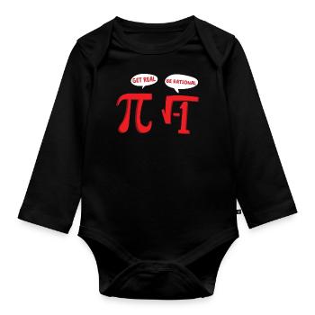 MATHS GETS REAL - Baby Bio-Langarm-Body - Schwarz - Vorne