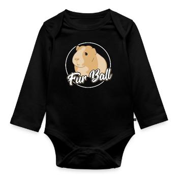 Rongeur cadeau animal de compagnie de cochon d'Inde - Body Bébé bio manches longues - noir - Devant
