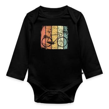 Rennrad - Baby Bio-Langarm-Body - Schwarz - Vorne