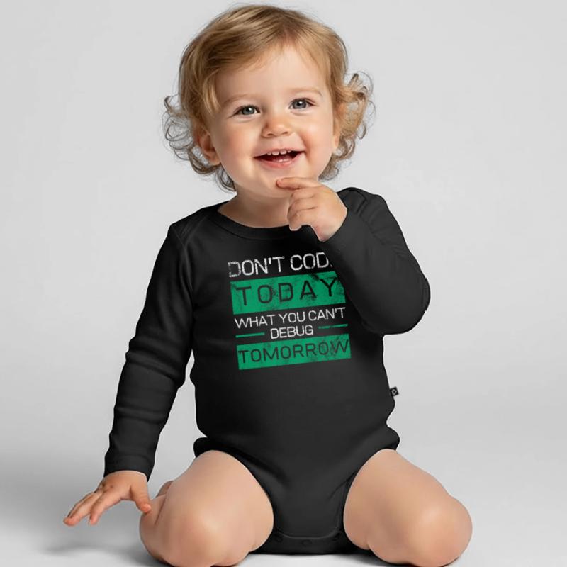 Lustiges Geschenk Programmierer Codierer Nerds Baby Bio-Langarm-Body
