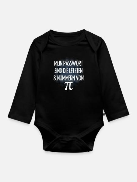 Mathematiker Mathematik Spruch - Baby Bio-Langarm-Body - Schwarz
