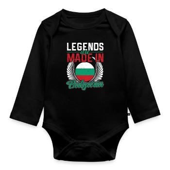 Bulgarien - Baby Bio-Langarm-Body - Schwarz - Vorne