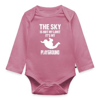 Skydive Fallschirmspringen Geschenkidee - Body Bébé bio manches longues - mauve - Devant