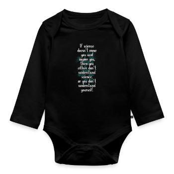 Wissenschaft - Baby Bio-Langarm-Body - Schwarz - Vorne