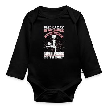 Cheerleading Girl - Body Bébé bio manches longues - noir - Devant