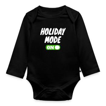 Holiday Fashion on Holiday Holiday Vacation - Organic Longsleeve Baby Bodysuit - black - Front