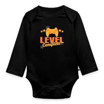 Gaming - Body Bébé bio manches longues - noir - Devant