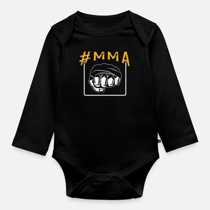 MMA - Body Bébé bio manches longues - noir