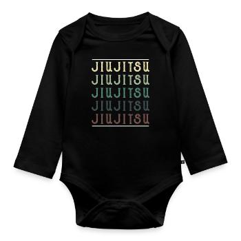 Jiu Jitsu - Body Bébé bio manches longues - noir - Devant
