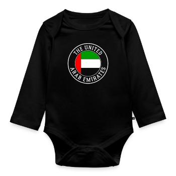 Arabische Emirate - Baby Bio-Langarm-Body - Schwarz - Vorne