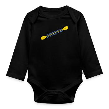 Kayak kayak Tshirt Kayak - Body Bébé bio manches longues - noir - Devant