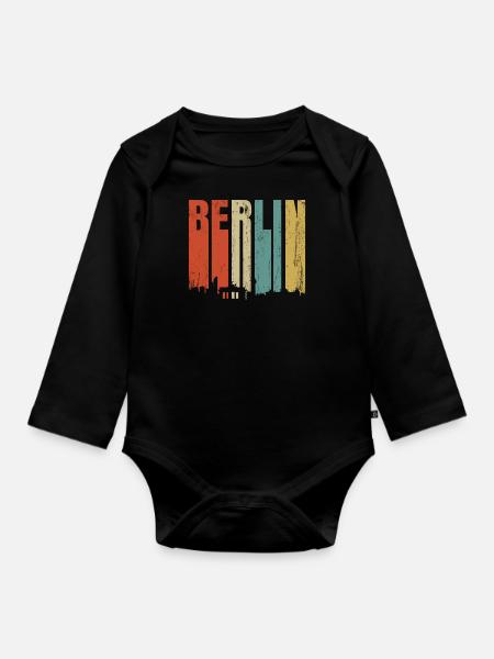 Berlin - Baby Bio-Langarm-Body - Schwarz