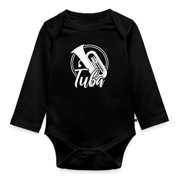 Tuba - Body Bébé bio manches longues - noir - Devant