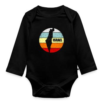Israel - Baby Bio-Langarm-Body - Schwarz - Vorne