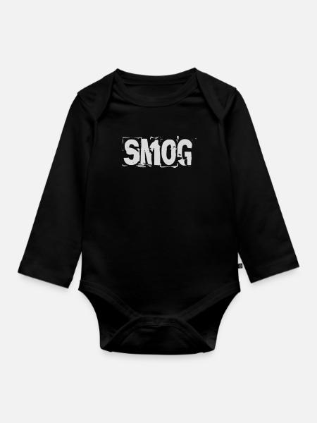Smog - Ekologiczne body niemowlęce z długim rękawem - czarny