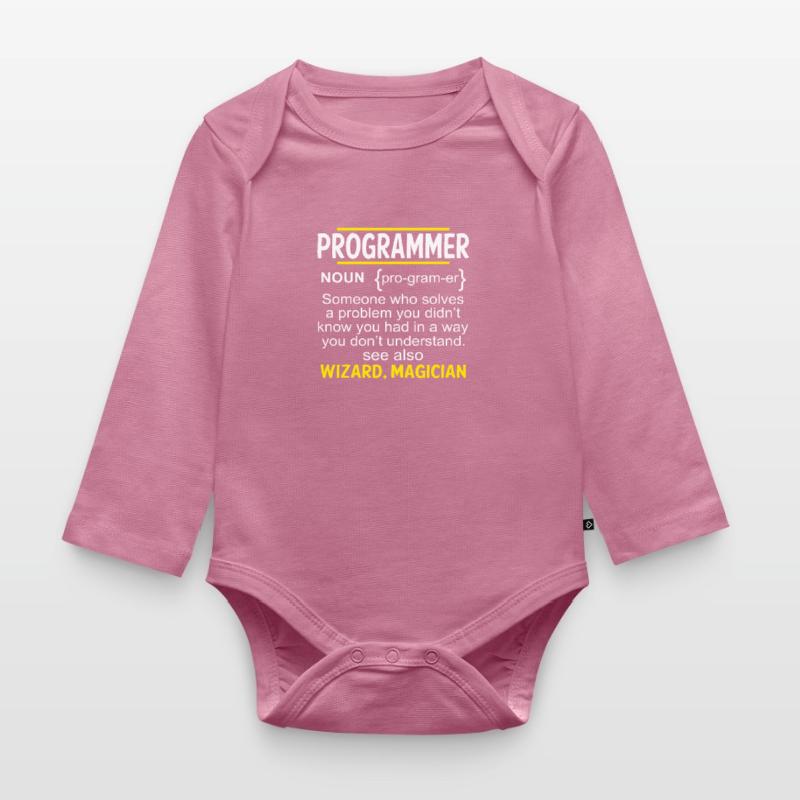 Funny Developer Coder IT Programmer Gift Organic Longsleeve Baby Bodysuit
