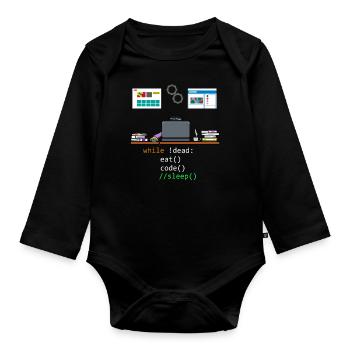Programmierung Informatik Entwickler Programmierer - Baby Bio-Langarm-Body - Schwarz - Vorne