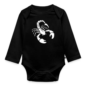 Scorpion - Organic Longsleeve Baby Bodysuit - black - Front