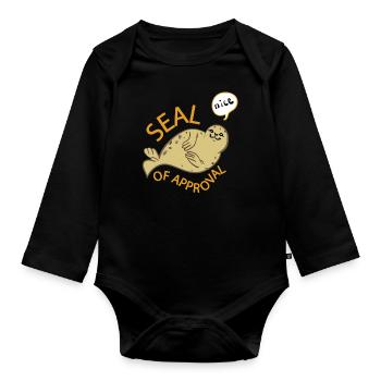 Sceau d’essai - Body Bébé bio manches longues - noir - Devant