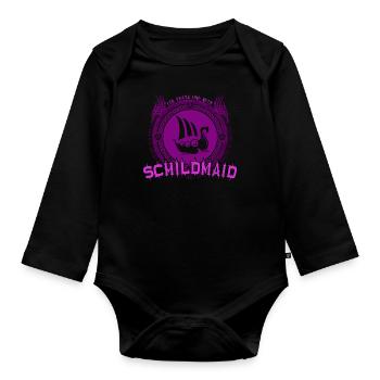 Schildmaid Wikinger Für Freya und Odin - Baby Bio-Langarm-Body - Schwarz - Vorne