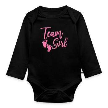 Cadeau fille bébé fille - Body Bébé bio manches longues - noir - Devant