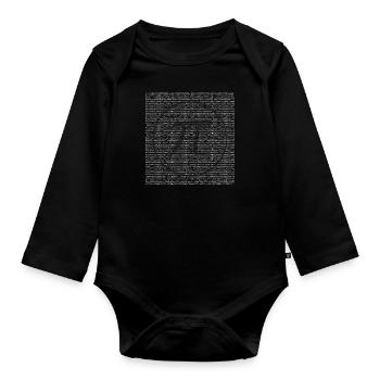 PI - π - AFTERCOMMASTELLES - SYMBOL - GIFT - Organic Longsleeve Baby Bodysuit - black - Front