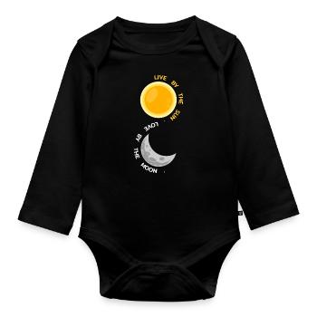 Sonne Und Mond - Baby Bio-Langarm-Body - Schwarz - Vorne