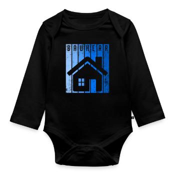 Gestionnaire de construction client - Body Bébé bio manches longues - noir - Devant