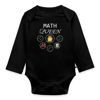 Math Math School Physics Professeur de mathématiques - Body Bébé bio manches longues - noir - Devant