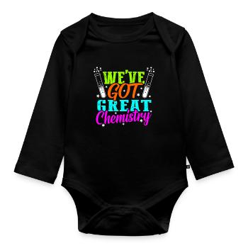 chemistry - Organic Longsleeve Baby Bodysuit - black - Front