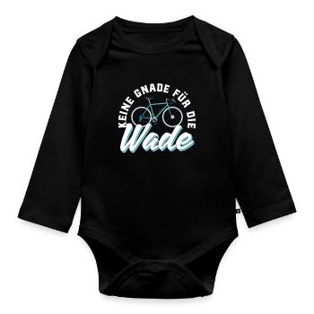 bike-rider - Organic Longsleeve Baby Bodysuit - black - Front