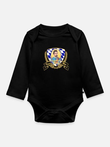 Bavaria Mountain Man - Baby Bio-Langarm-Body - Schwarz