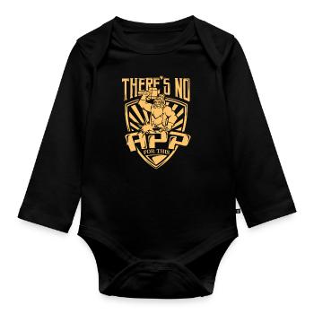 Blacksmith anvil metal worker anvil gift - Organic Longsleeve Baby Bodysuit - black - Front