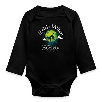 Celtic witch Witch Walpurgis sayings gift - Organic Longsleeve Baby Bodysuit - black - Front