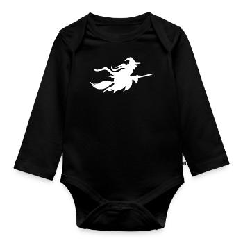 Sorcière - Body Bébé bio manches longues - noir - Devant
