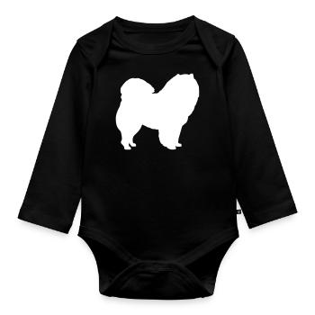 Chow Chow - Baby Bio-Langarm-Body - Schwarz - Vorne