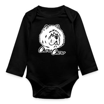 Chow Chow - Baby Bio-Langarm-Body - Schwarz - Vorne
