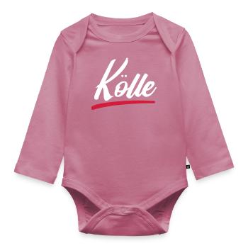 COLD | COLOGNE DESIGN - Organic Longsleeve Baby Bodysuit - mauve - Front