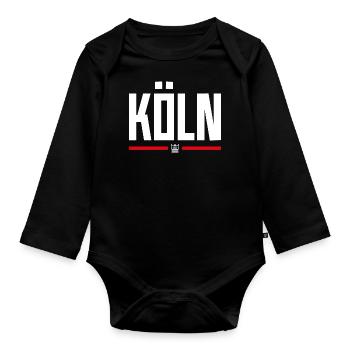 KÖLN | KRONE - Baby Bio-Langarm-Body - Schwarz - Vorne