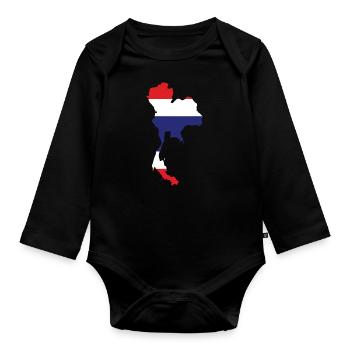 Thaïlande - Body Bébé bio manches longues - noir - Devant