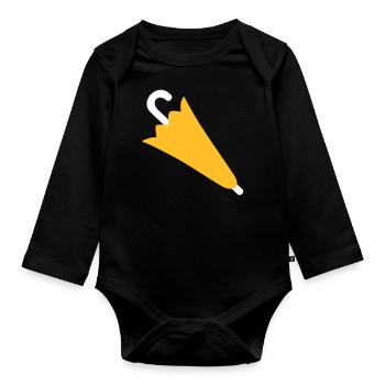 umbrella - Organic Longsleeve Baby Bodysuit - black - Front