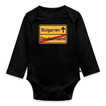 Bulgarien - Baby Bio-Langarm-Body - Schwarz - Vorne