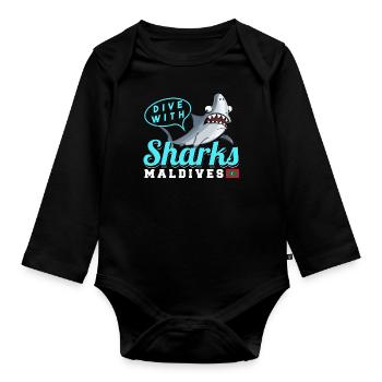 Maldives - Body Bébé bio manches longues - noir - Devant