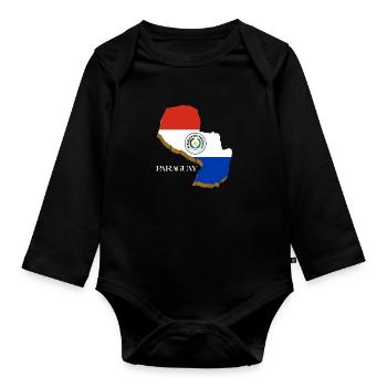 Paraguay - Baby Bio-Langarm-Body - Schwarz - Vorne