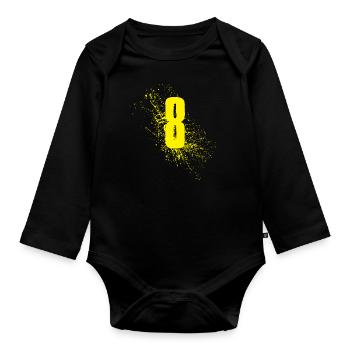 8 ans - Body Bébé bio manches longues - noir - Devant