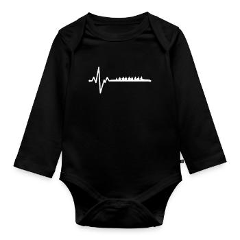 Aviron rameur cadeau je huit quatuor aviron - Body Bébé bio manches longues - noir - Devant