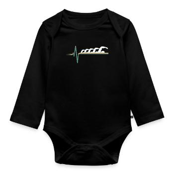 Maillot de bain de piscine - Body Bébé bio manches longues - noir - Devant