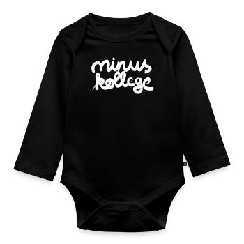 Minuskollege witziger Büro Humor - Baby Bio-Langarm-Body - Schwarz - Vorne
