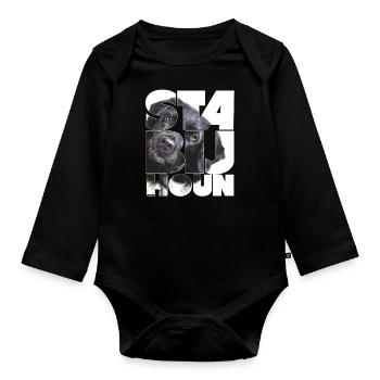 NASSU Stabijhoun 5 - Body Bébé bio manches longues - noir - Devant