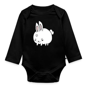 Bad bunny - Organic Longsleeve Baby Bodysuit - black - Front
